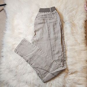 Cream- 100% Linen pants 